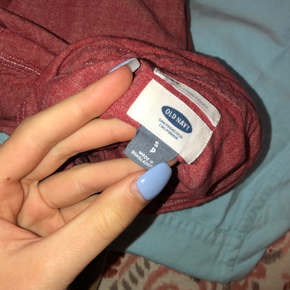 red button down - Picture 3 of 3